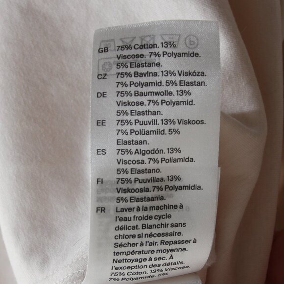 COS Gathered Asymmetric Midi Dress White V-Neck Ruched Cinched Sleeveless Small - Picture 16 of 16